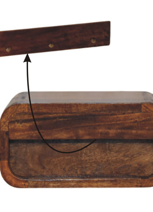 Avora Mini Wall-Mounted Chestnut 1 Drawer Nightstand