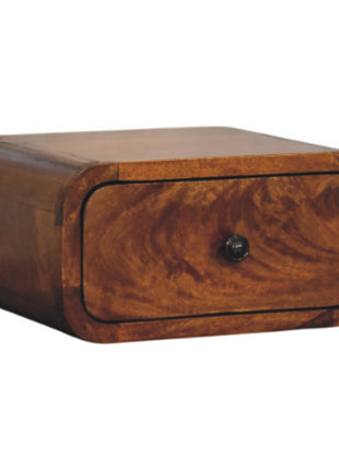 Avora Mini Wall-Mounted Chestnut 1 Drawer Nightstand