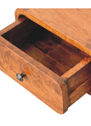 Avora Mini Wall-Mounted Chestnut 1 Drawer Nightstand