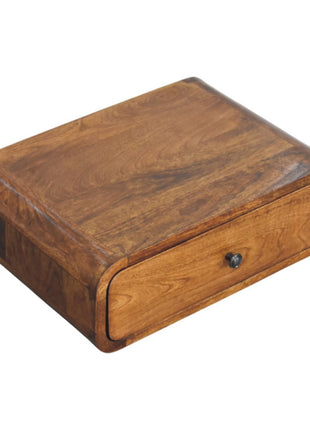 Avora Wall-Mounted Honey Caramel 1 Drawer Nightstand