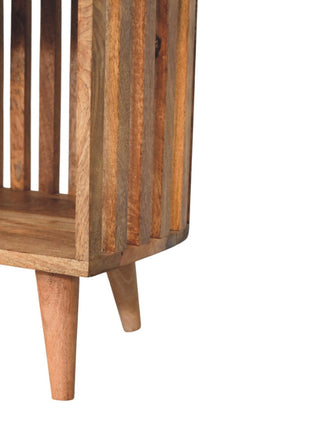 Slatted Oak-ish Bench with 3 slots