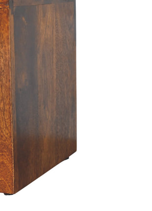 Mini Darcy Chestnut Nightstand with Curved Edges