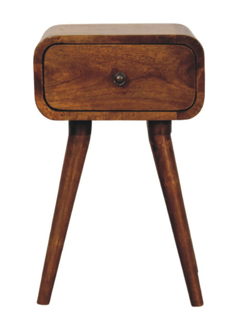 Avora Mini Chestnut Nightstand with 1 drawer