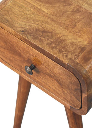 Avora Mini-Nachttisch aus Kastanienholz mit 1 Schublade