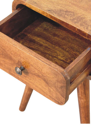 Avora Mini-Nachttisch aus Kastanienholz mit 1 Schublade