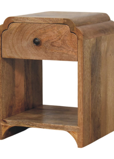 Mesita de noche Newton Mini Oak-ish con cajón y estante abierto