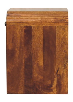 Newton Mini Chestnut Nightstand with a drawer and open shelf