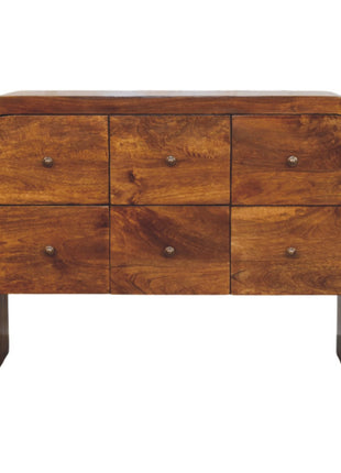 Darcy 3 over 3 Drawer Chest in Chestnut Finish