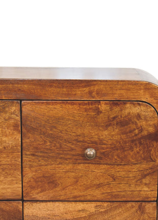 Darcy 3 over 3 Drawer Chest in Chestnut Finish