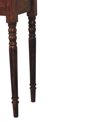 Turned Legs 3 Drawer Chestnut Console