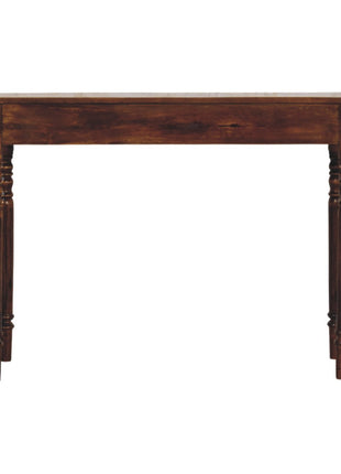 Turned Legs 3 Drawer Chestnut Console