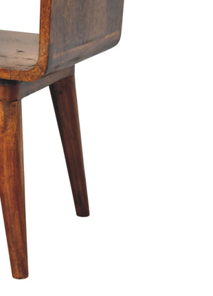 Avora Chestnut Nightstand with Drawer and open slot