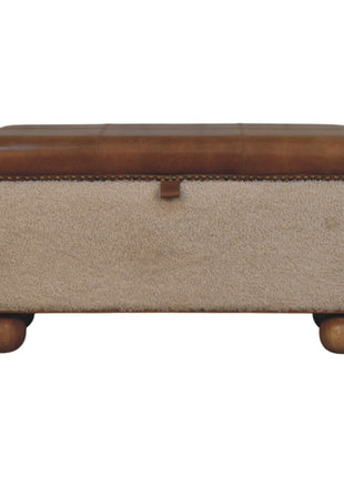 Boucle Lid- up Storage Ottoman