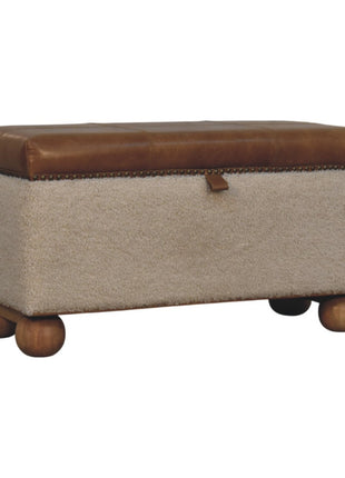 Boucle Lid- up Storage Ottoman