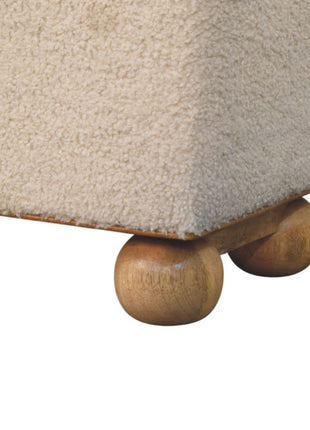 Boucle Lid- up Storage Ottoman