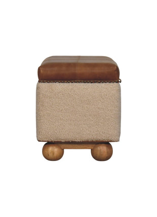 Boucle Lid- up Storage Ottoman