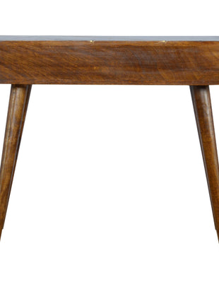 Gold Geo Chestnut Console Table