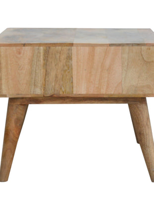 Sleek White Carved Coffee Table