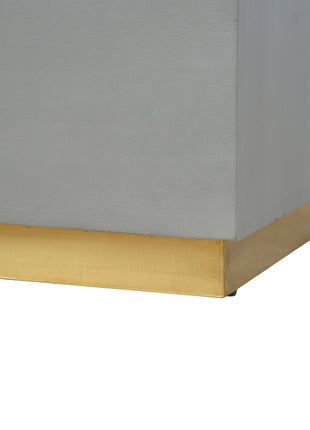 Cement Footstool with Gold Base