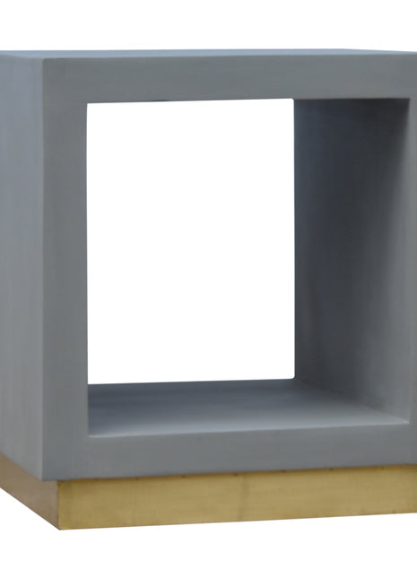 Cement Cube Bedside Table