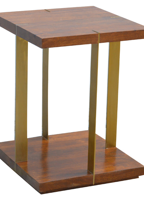 Open Panel Chestnut End Table