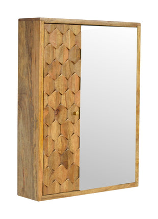 Pineapple Carved Mirror Cabinet