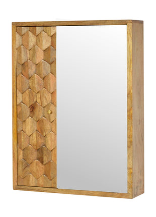 Pineapple Carved Mirror Cabinet