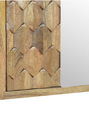 Pineapple Carved Mirror Cabinet