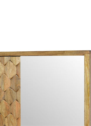Pineapple Carved Mirror Cabinet