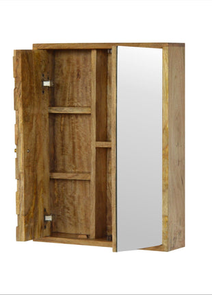Pineapple Carved Mirror Cabinet