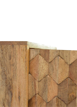 Pineapple Carved Mirror Cabinet