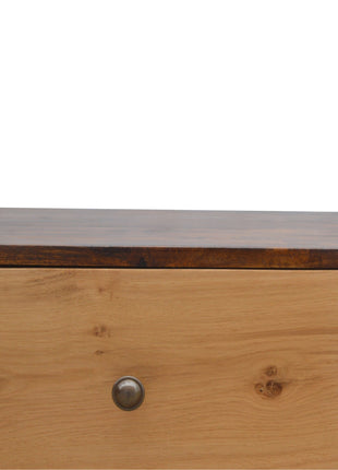 Oak Front 2 Drawer Bedside