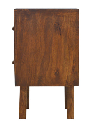 Oak Front 2 Drawer Bedside