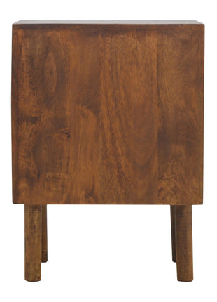 Oak Front 2 Drawer Bedside