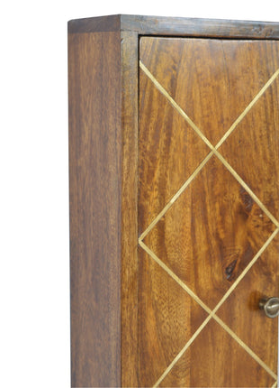 Sliding Brass Wall Mirror Cabinet