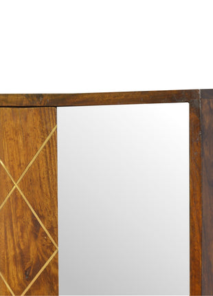 Sliding Brass Wall Mirror Cabinet