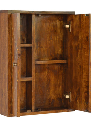 Sliding Brass Wall Mirror Cabinet