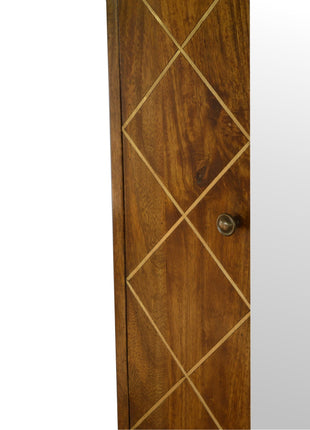 Sliding Brass Wall Mirror Cabinet
