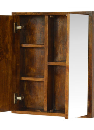 Sliding Brass Wall Mirror Cabinet
