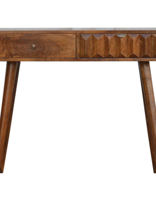 Chestnut Prism Console Table