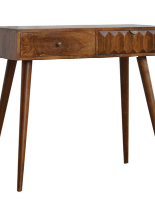 Chestnut Prism Console Table
