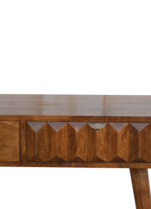 Chestnut Prism Console Table