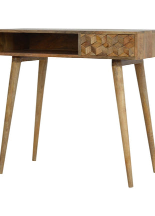 Cube Carved Writing Desk