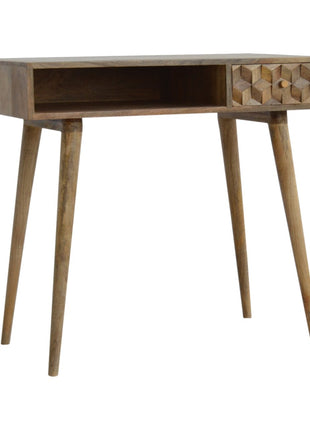 Cube Carved Writing Desk