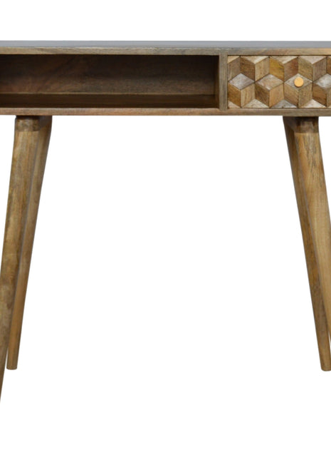 Cube Carved Writing Desk