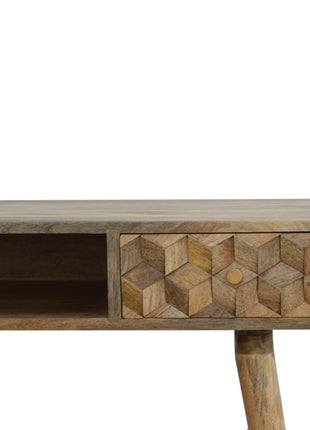 Cube Carved Writing Desk
