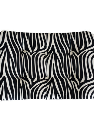 Zebra Print Curved Bench