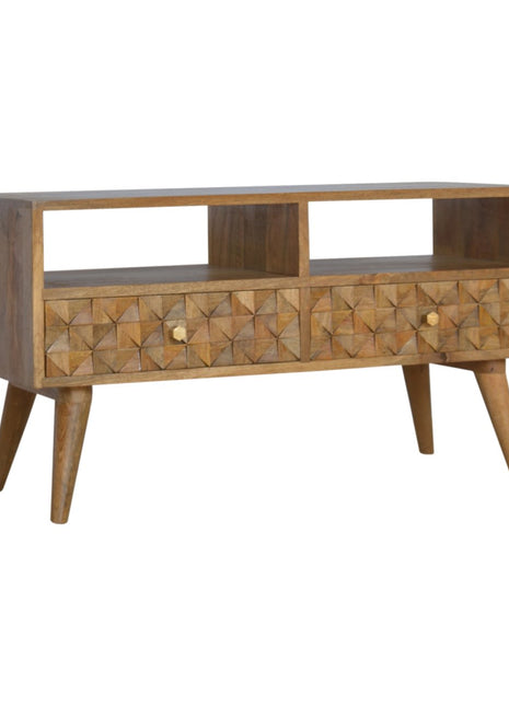 Diamond Carved TV Unit
