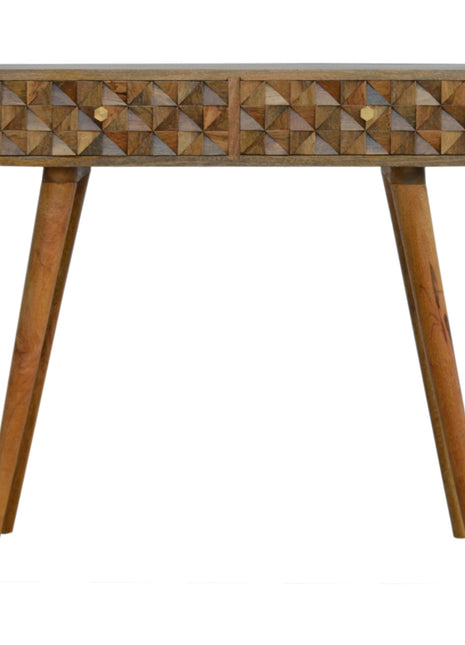 Diamond Carved Console Table