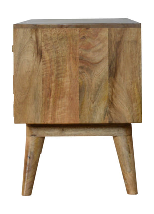 Diamond Carved Oak-ish Media Unit